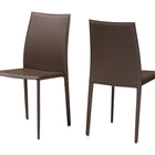 Baxton Studio Rockford Modern and Contemporary Taupe Bonded Leather Upholstered Dining Chair (Set of 2)