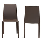 Baxton Studio Rockford Modern and Contemporary Taupe Bonded Leather Upholstered Dining Chair (Set of 2)
