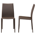 Baxton Studio Rockford Modern and Contemporary Taupe Bonded Leather Upholstered Dining Chair (Set of 2)