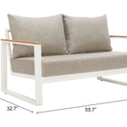 Zuo Welt Sofa Taupe & White