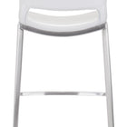 Zuo Ace Barstool (Set of 2) White & Silver