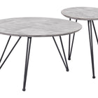 Zuo Kerris Coffee Table Set (2-Piece) Gray & Black