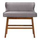 Baxton Studio Gradisca Modern and Contemporary Grey Fabric Button-tufted Upholstered Bar Bench Banquette