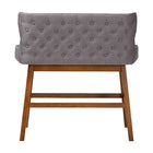 Baxton Studio Gradisca Modern and Contemporary Grey Fabric Button-tufted Upholstered Bar Bench Banquette