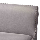 Baxton Studio Gradisca Modern and Contemporary Grey Fabric Button-tufted Upholstered Bar Bench Banquette