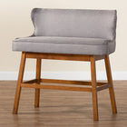 Baxton Studio Gradisca Modern and Contemporary Grey Fabric Button-tufted Upholstered Bar Bench Banquette