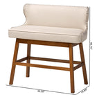 Baxton Studio Gradisca Modern and Contemporary Light Beige Fabric Button-tufted Upholstered Bar Bench Banquette