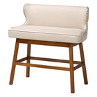 Baxton Studio Gradisca Modern and Contemporary Light Beige Fabric Button-tufted Upholstered Bar Bench Banquette