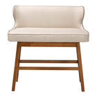 Baxton Studio Gradisca Modern and Contemporary Light Beige Fabric Button-tufted Upholstered Bar Bench Banquette