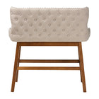 Baxton Studio Gradisca Modern and Contemporary Light Beige Fabric Button-tufted Upholstered Bar Bench Banquette