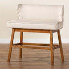 Baxton Studio Gradisca Modern and Contemporary Light Beige Fabric Button-tufted Upholstered Bar Bench Banquette