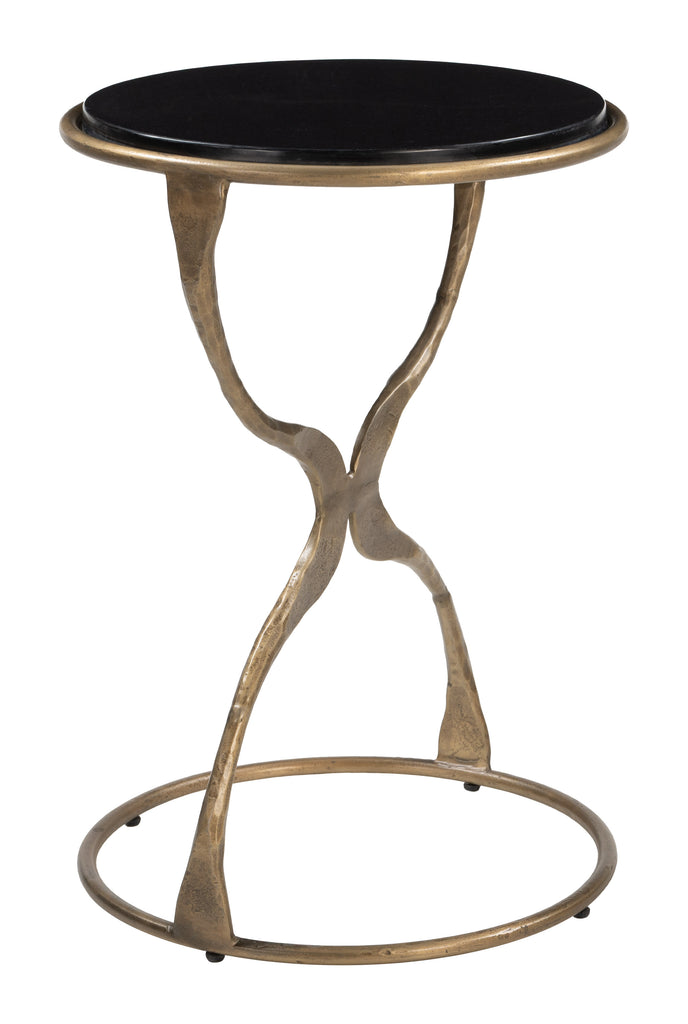 Zuo Tempus Accent Table Black & Brass