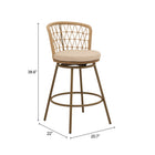 Zuo Islamorada Swivel Barstool Brown