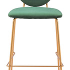 Zuo Odessa Barstool (Set of 2) Green & Gold