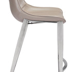 Zuo Magnus Counter Stool (Set of 2) Brown & Silver