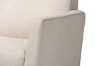 Baxton Studio Yashiya Mid-century Retro Modern Light Beige Fabric Upholstered Rocking Chair