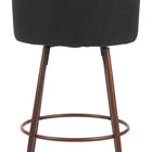 Zuo Kono Swivel Counter Stool (Set of 2) Black & Walnut