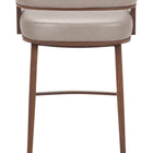 Zuo Poise Barstool Brown & Walnut