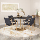 Zuo Desi Dining Chair (Set of 2) Black & Gold