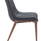 Zuo Magnus Dining Chair (Set of 2) Black & Walnut