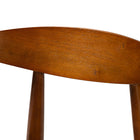 Baxton Studio Flora Mid-Century Modern Light Grey Fabric and "Oak" Medium Brown Finishing Wood Dining Chair