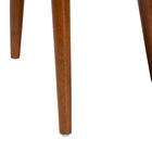 Baxton Studio Flora Mid-Century Modern Light Grey Fabric and "Oak" Medium Brown Finishing Wood Dining Chair