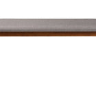 Baxton Studio Flora Mid-Century Modern Light Grey Fabric and "Oak" Medium Brown Finishing Wood Dining Bench