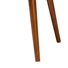 Baxton Studio Flora Mid-Century Modern Light Grey Fabric and "Oak" Medium Brown Finishing Wood Dining Bench