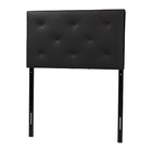 Baxton Studio Baltimore Modern and Contemporary Black Faux Leather Upholstered Twin Size Headboard