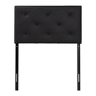 Baxton Studio Baltimore Modern and Contemporary Black Faux Leather Upholstered Twin Size Headboard