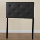 Baxton Studio Baltimore Modern and Contemporary Black Faux Leather Upholstered Twin Size Headboard