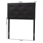 Baxton Studio Baltimore Modern and Contemporary Black Faux Leather Upholstered Twin Size Headboard