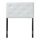 Baxton Studio Baltimore Modern and Contemporary White Faux Leather Upholstered Twin Size Headboard