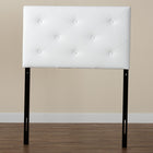 Baxton Studio Baltimore Modern and Contemporary White Faux Leather Upholstered Twin Size Headboard