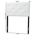 Baxton Studio Baltimore Modern and Contemporary White Faux Leather Upholstered Twin Size Headboard