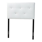 Baxton Studio Kirchem Modern and Contemporary White Faux Leather Upholstered Twin Size Headboard