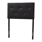 Baxton Studio Kirchem Modern and Contemporary Black Faux Leather Upholstered Twin Size Headboard
