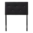 Baxton Studio Kirchem Modern and Contemporary Black Faux Leather Upholstered Twin Size Headboard