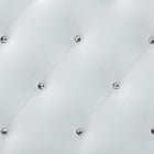 Baxton Studio Rita Modern and Contemporary White Faux Leather Upholstered Button-Tufted Scalloped Twin Size Headboard