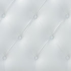 Baxton Studio Myra Modern and Contemporary White Faux Leather Upholstered Button-Tufted Scalloped Twin Size Headboard