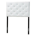 Baxton Studio Viviana Modern and Contemporary White Faux Leather Upholstered Button-Tufted Twin Size Headboard
