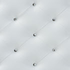 Baxton Studio Viviana Modern and Contemporary White Faux Leather Upholstered Button-Tufted Twin Size Headboard