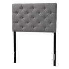Baxton Studio Viviana Modern and Contemporary Grey Fabric Upholstered Button-Tufted Twin Size Headboard