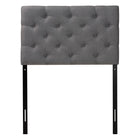 Baxton Studio Viviana Modern and Contemporary Grey Fabric Upholstered Button-Tufted Twin Size Headboard