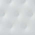 Baxton Studio Morris Modern and Contemporary White Faux Leather Upholstered Button-Tufted Scalloped Twin Size Headboard