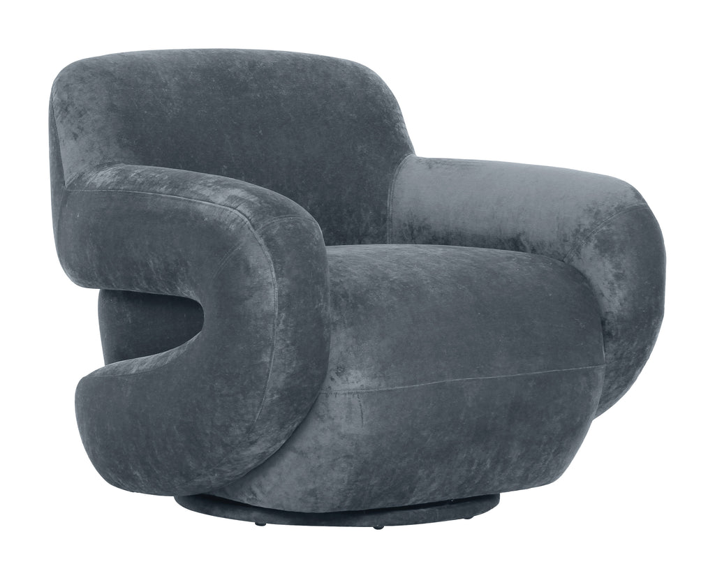 Zuo Boble Swivel Chair Storm Gray