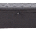 Zuo Halifax Storage Bench Gravel Gray