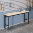 Manhattan Comfort Fortress Modern Garage Table in Dark Gray