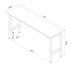 Manhattan Comfort Fortress Modern Garage Table in Dark Gray