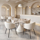 Zuo Plinn Dining Table Light Beige & White